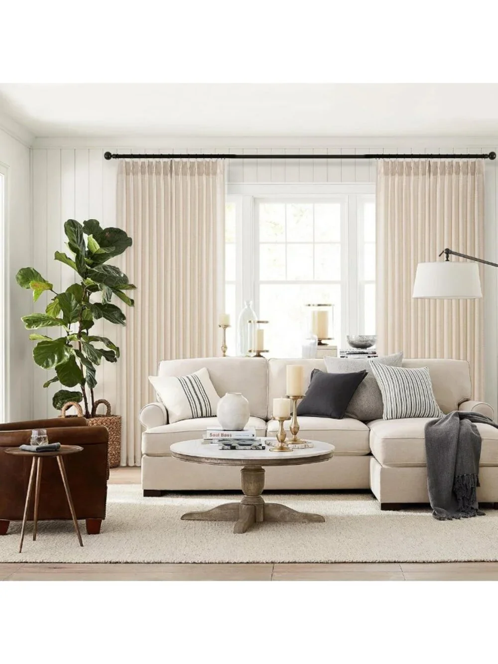 Elegant Semi-Sheer Linen Curtains 102
